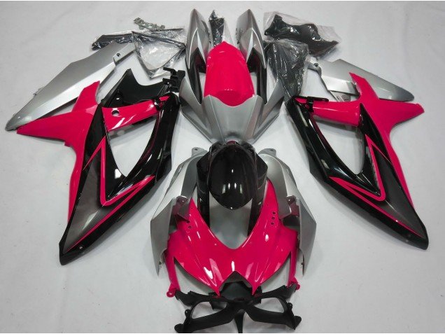 Rojo & Plata 08-10 GSXR 600-750 Carenados Moto Rojo & Plata 08-10 GSXR 600-750 Carenados Moto