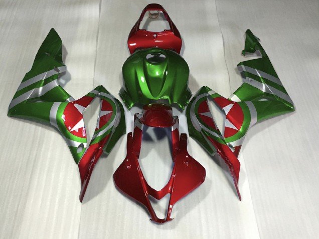 Rojo & Verde Capitán América 07-08 CBR600RR Carenados Moto