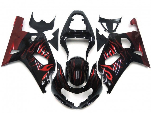 Rojo Vibrante Llama 01-03 GSXR 600-750 Carenados Moto Rojo Vibrante Llama 01-03 GSXR 600-750 Carenados Moto