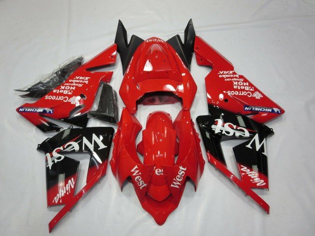 Rojo West 04-05 ZX10R Carenados Moto Rojo West 04-05 ZX10R Carenados Moto