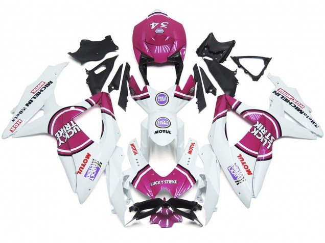 Rosa 34 Lucky Strike 08-10 GSXR 600-750 Carenados Moto Rosa 34 Lucky Strike 08-10 GSXR 600-750 Carenados Moto