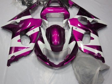 Rosa Brillante & Blanco 00-02 GSXR 1000 Carenados Moto