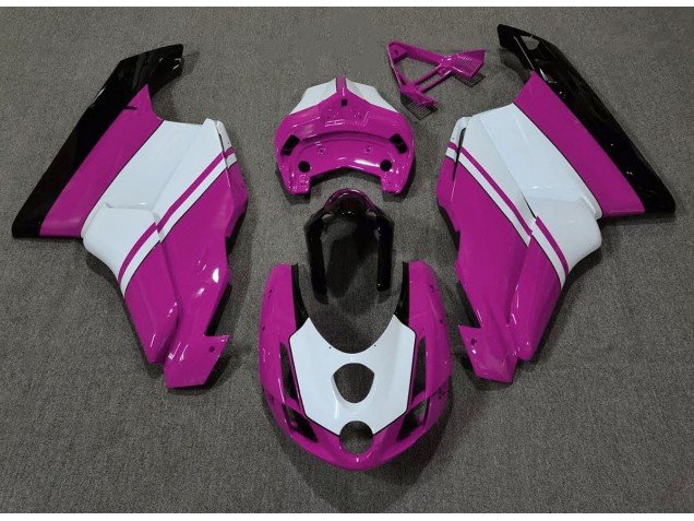 Rosa Brillante & Blanco 03-04 Ducati 749 999 Carenados Moto