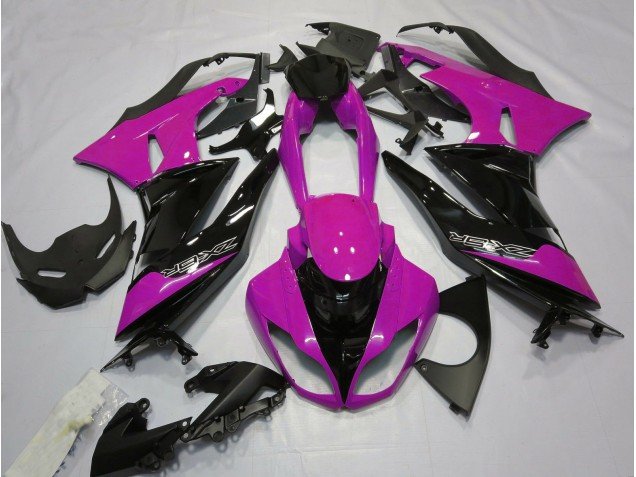 Rosa Brillante & Negro 09-12 ZX6R Carenados Moto