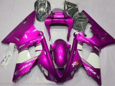 Rosa Fuerte & Blanco 00-01 R1 Carenados Moto