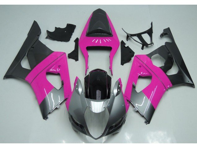 Rosa Plata & Negro 03-04 GSXR 1000 Carenados Moto Rosa Plata & Negro 03-04 GSXR 1000 Carenados Moto