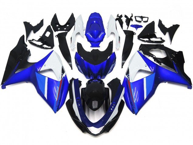Sólido Brillo Negro Azul Blanco 09-16 GSXR 1000 Carenados Moto