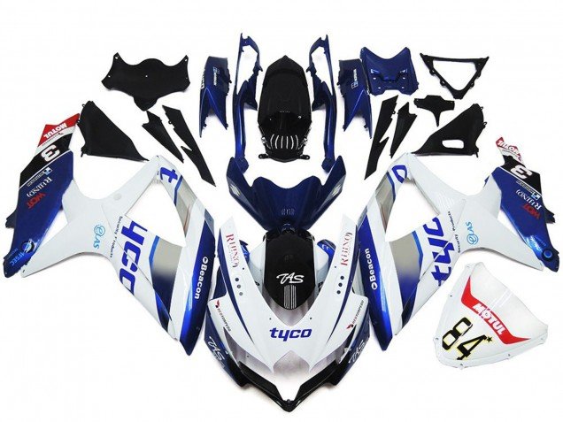 Tyco Estilo Personalizado Brillante 08-10 GSXR 600-750 Carenados Moto Tyco Estilo Personalizado Brillante 08-10 GSXR 600-750 Carenados Moto