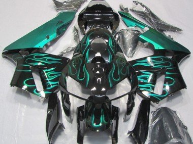 Verde Azulado Brillante Llama 05-06 CBR600RR Carenados Moto