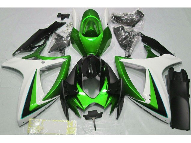 Verde Blanco 06-07 GSXR 600-750 Carenados Moto Verde Blanco 06-07 GSXR 600-750 Carenados Moto