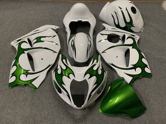 Verde & Blanco 97-07 GSXR 1300 Carenados Moto Verde & Blanco 97-07 GSXR 1300 Carenados Moto