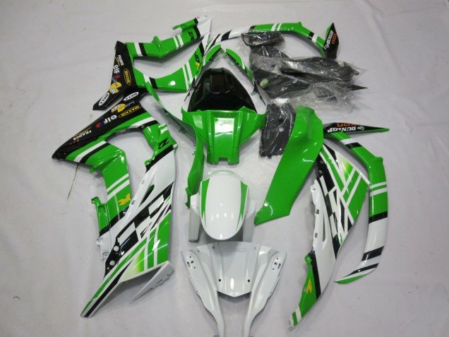 Verde Blanco Negro 1 11-15 ZX10R Carenados Moto Verde Blanco Negro 1 11-15 ZX10R Carenados Moto
