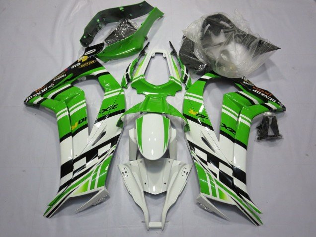 Verde Blanco Negro 11-15 ZX10R Carenados Moto Verde Blanco Negro 11-15 ZX10R Carenados Moto