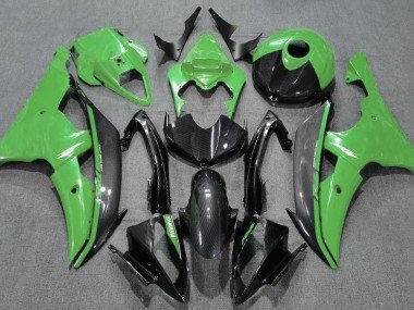 Verde Brillante & Fibra De Carbono 08-16 R6 Carenados Moto