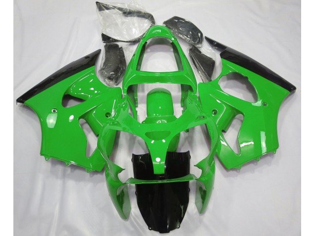 Verde Brillante & Negro 00-02 ZX6R Carenados Moto Verde Brillante & Negro 00-02 ZX6R Carenados Moto