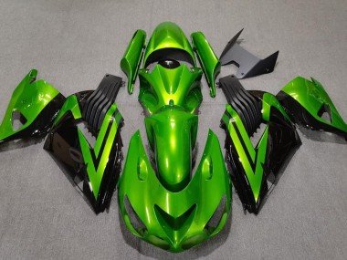 Verde Brillante & Negro 06-11 ZX14R Carenados Moto