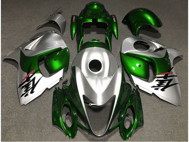 Verde Brillante & Plata 08-20 GSXR 1300 Carenados Moto Verde Brillante & Plata 08-20 GSXR 1300 Carenados Moto