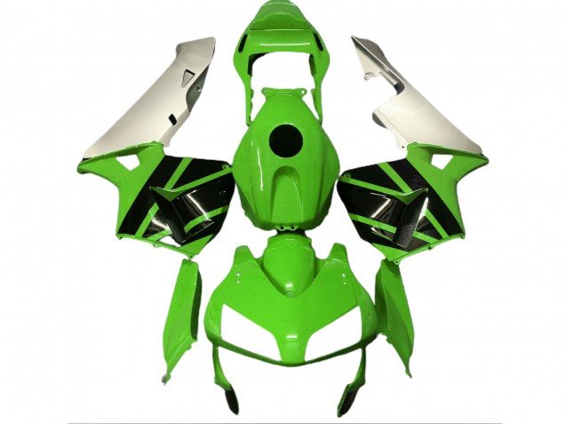 Verde Brillante & Plateado Mate 03-04 CBR600RR Carenados Moto Verde Brillante & Plateado Mate 03-04 CBR600RR Carenados Moto