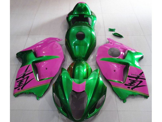 Verde Brillante & Rosa 97-07 GSXR 1300 Carenados Moto Verde Brillante & Rosa 97-07 GSXR 1300 Carenados Moto