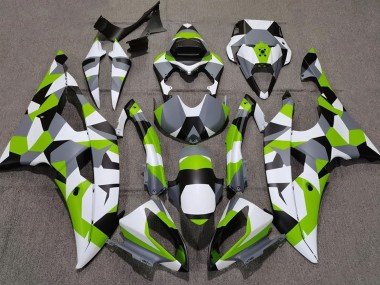 Verde Claro Camuflaje Llanura 08-16 R6 Carenados Moto