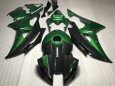 Verde Con Estilo Fibra De Carbono 08-16 R6 Carenados Moto