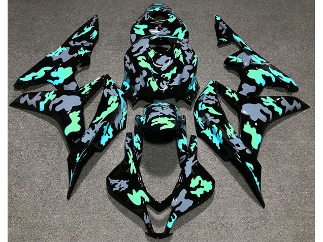 Verde & Gris Camuflaje 07-08 CBR600RR Carenados Moto Verde & Gris Camuflaje 07-08 CBR600RR Carenados Moto