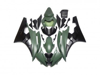 Verde Mate & Negro Personalizados 06-07 R6 Carenados Moto