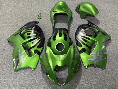Verde & Negro 97-07 GSXR 1300 Carenados Moto