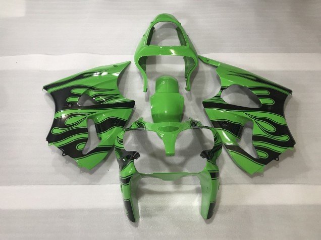 Verde & Negro Llama 00-02 ZX6R Carenados Moto Verde & Negro Llama 00-02 ZX6R Carenados Moto