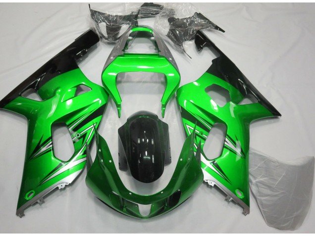 Verde & Plata 01-03 GSXR 600-750 Carenados Moto Verde & Plata 01-03 GSXR 600-750 Carenados Moto